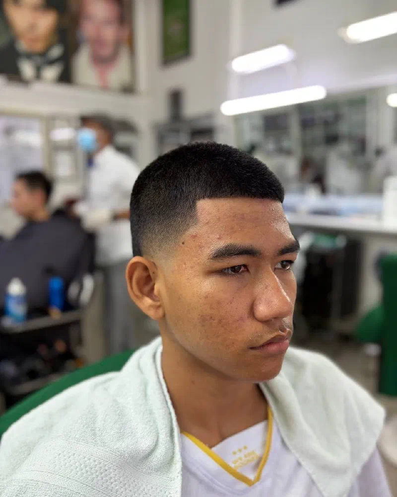 Haircut at Tokyo Barber Shop, Phnom Penh